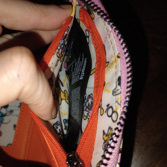 NWOT Loungefly Disney 100 Mickey & Friends Classic  Iridescent Zip around wallet - Picture 7 of 14